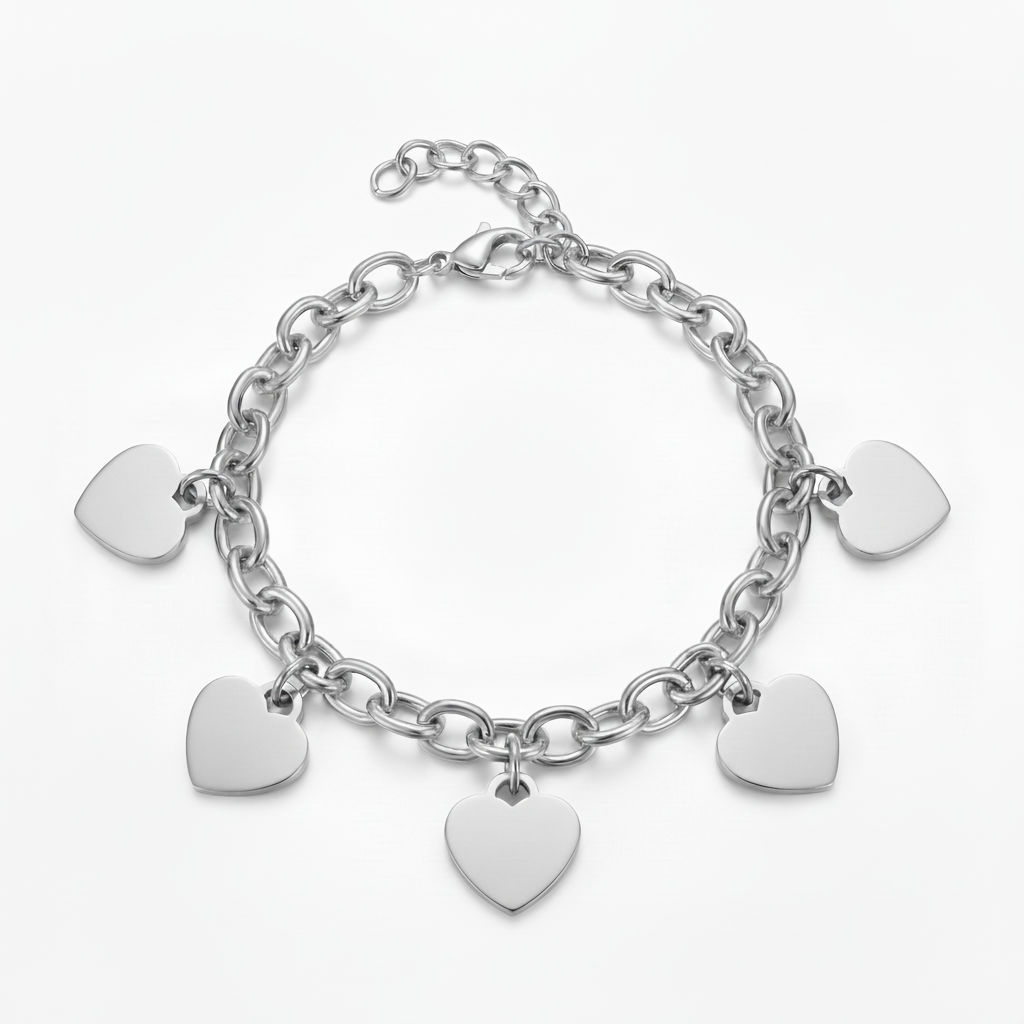 Bracciale Initial "Custom Hearts"