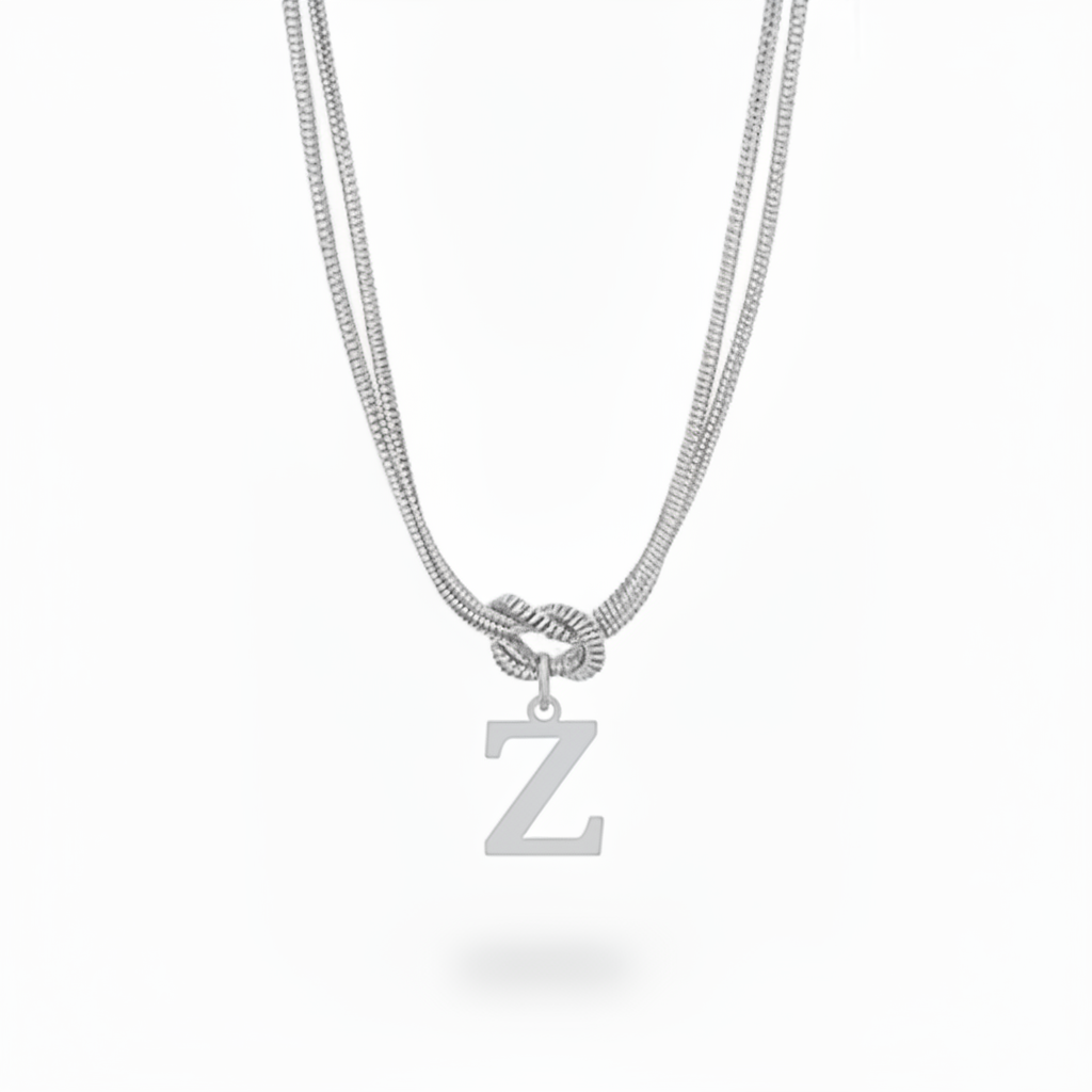 Collana con Iniziale "Nodo Alfabeto"