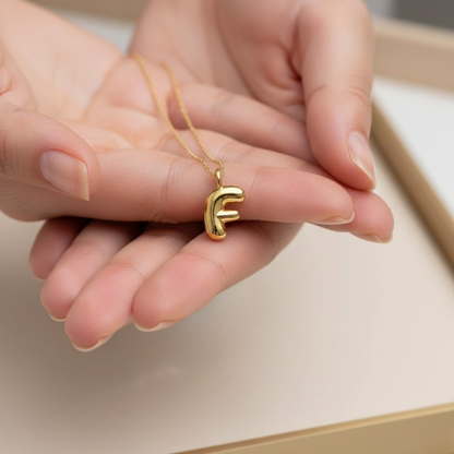 Collana con Iniziale "Luxe Bubble"