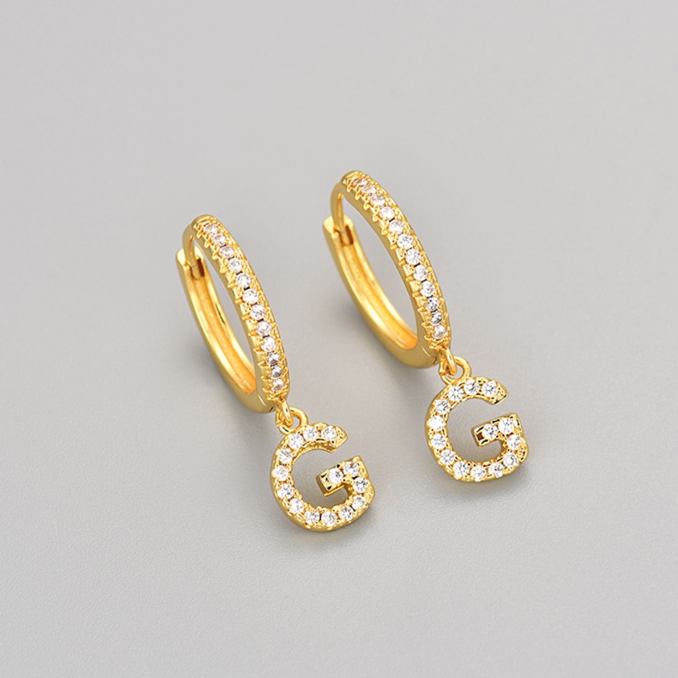 Orecchini con Iniziali "Cristallo"