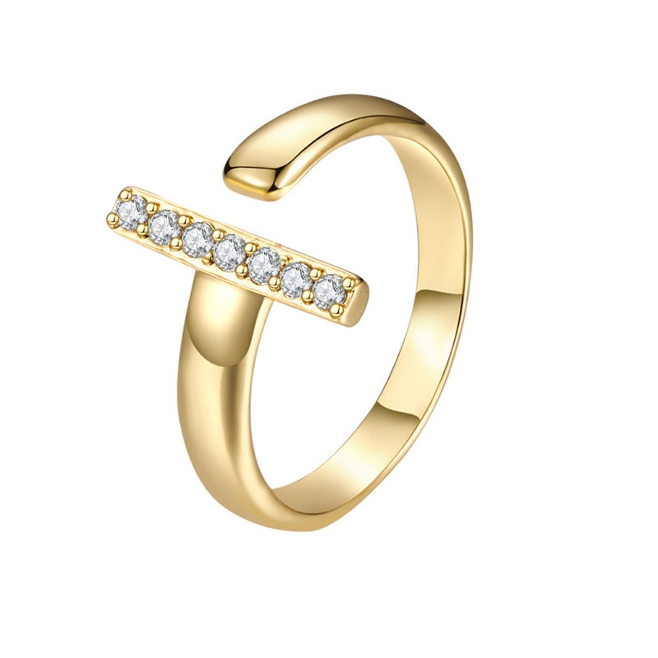 Anello regolabile con iniziale "Twinkle"