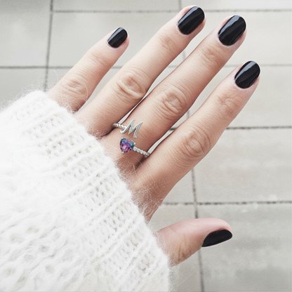 Anello regolabile con nome "Coda di sirena"