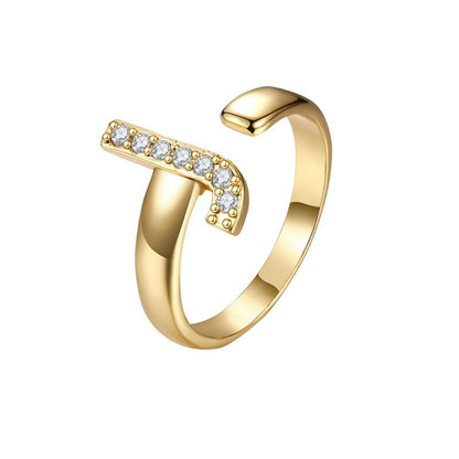 Anello regolabile con iniziale "Twinkle"