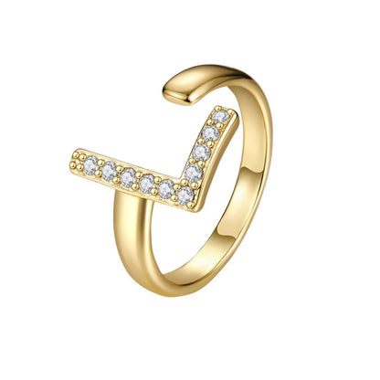 Anello regolabile con iniziale "Twinkle"
