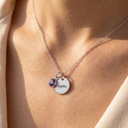 Collana Incisa "Disco Pietra di Nascita"