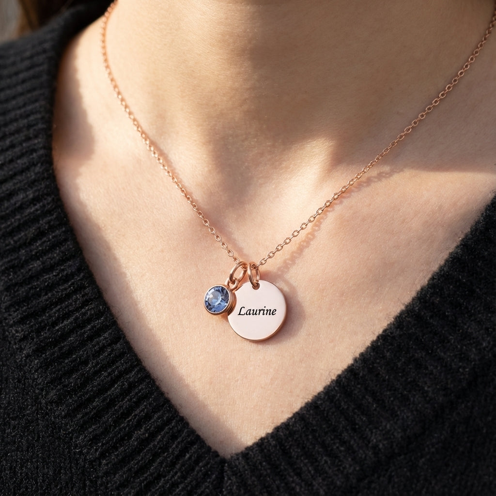 Collana Incisa "Disco Pietra di Nascita"
