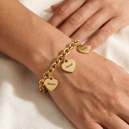 Bracciale Initial "Custom Hearts"