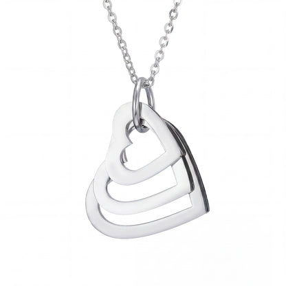 Name Necklace "Cascading Hearts"