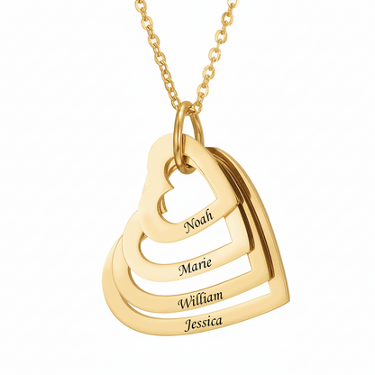 Collana con nome "Cuori Annidati"