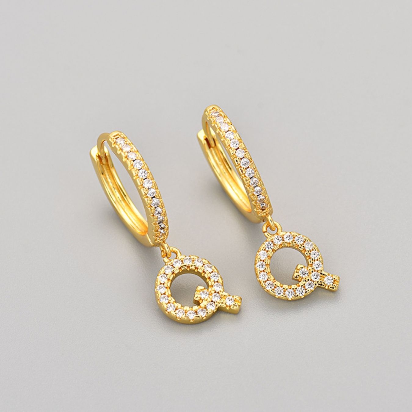 Orecchini con Iniziali "Cristallo"