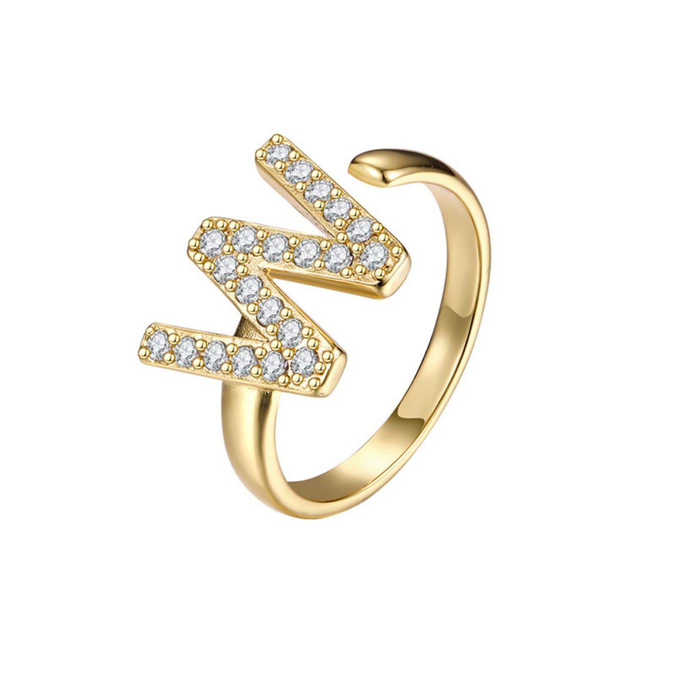 Anello regolabile con iniziale "Twinkle"