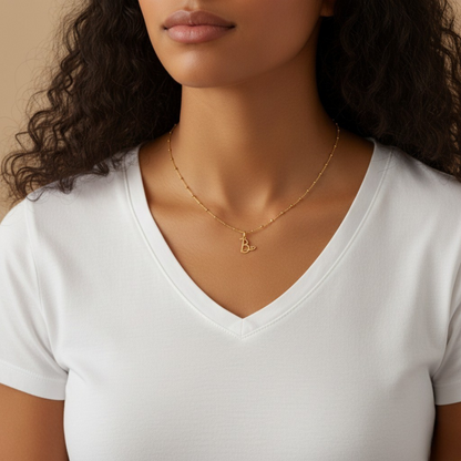 Collana con Iniziale "Cuore Amore"