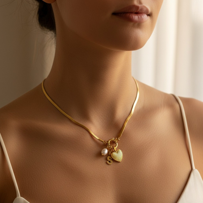 Collana con Iniziale "Ricordo d'Oro"