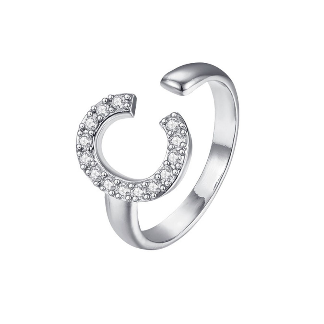 Anello regolabile con iniziale "Twinkle"