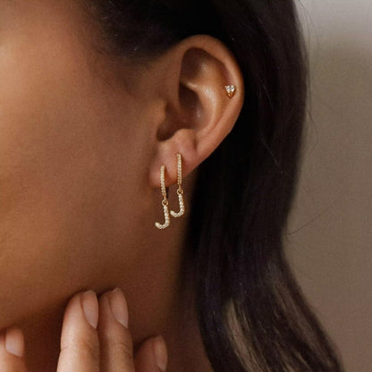 Orecchini con Iniziali "Cristallo"