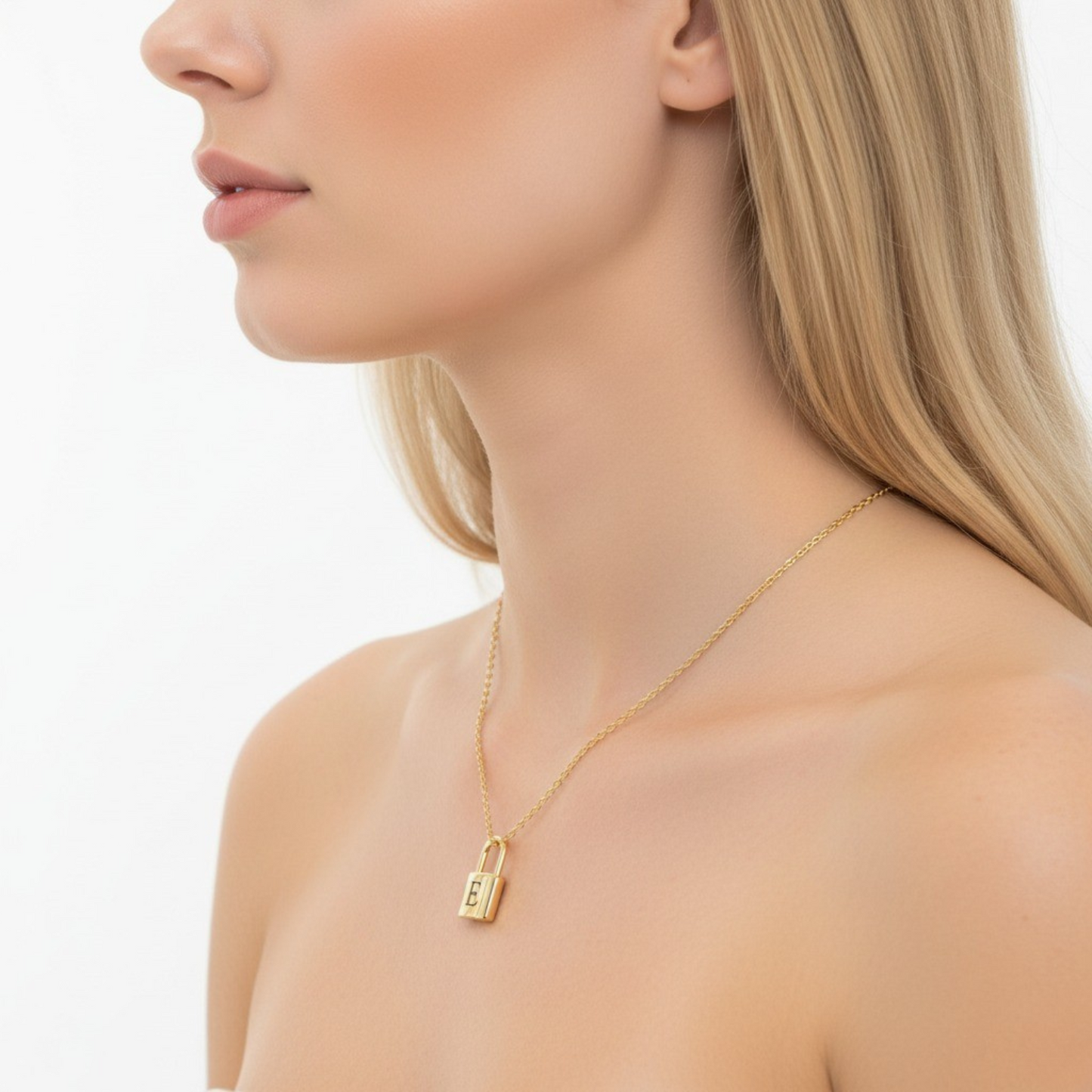 Collana con Iniziale "Lucchetto d'Oro"
