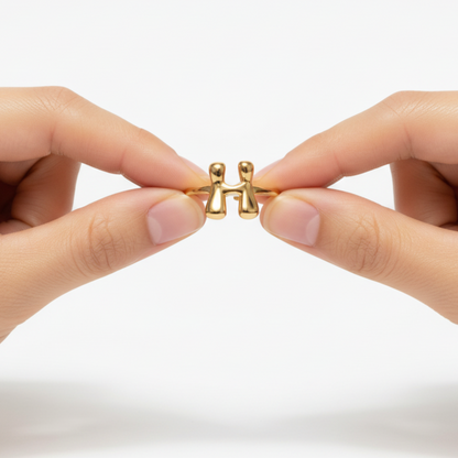 Anello regolabile con iniziale "Luxe Bubble"