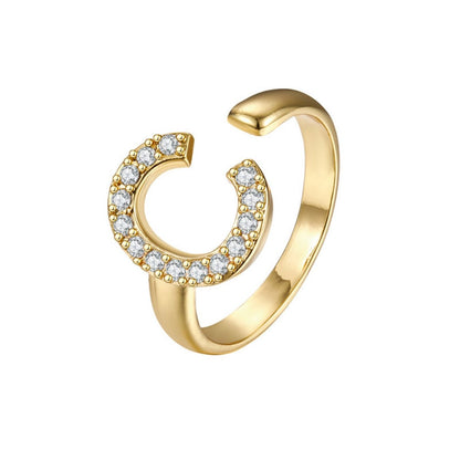 Anello regolabile con iniziale "Twinkle"