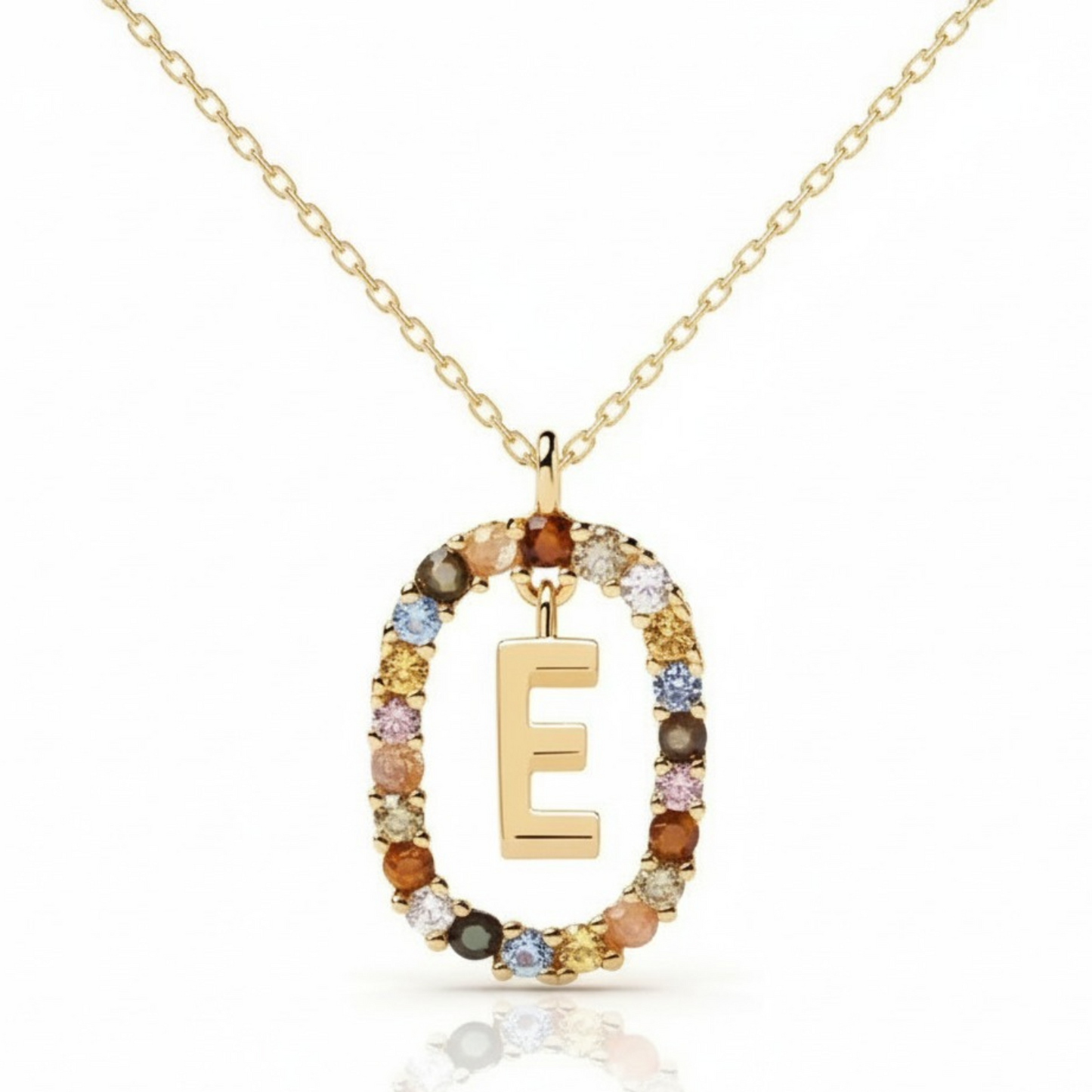 Collana con iniziale "Arcobaleno"