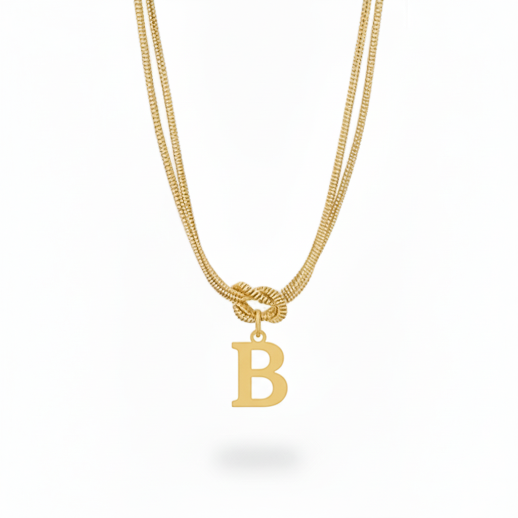 Collana con Iniziale "Nodo Alfabeto"