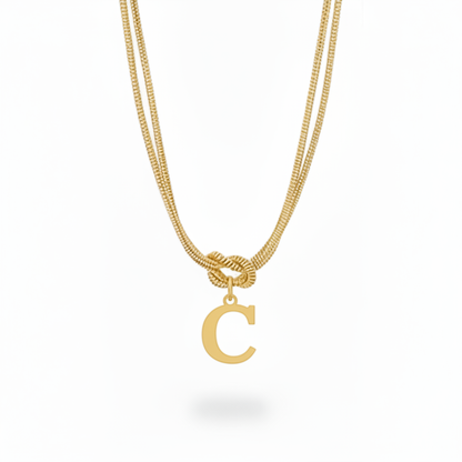 Collana con Iniziale "Nodo Alfabeto"