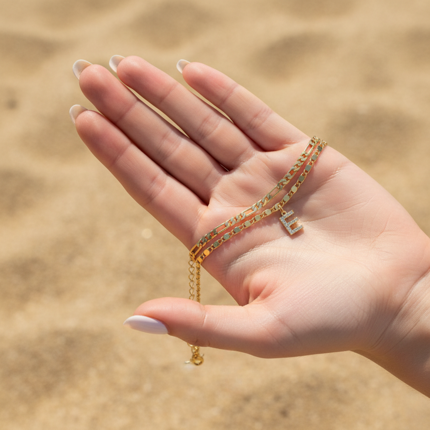 Bracciale con Iniziali "Sparkle Gold"