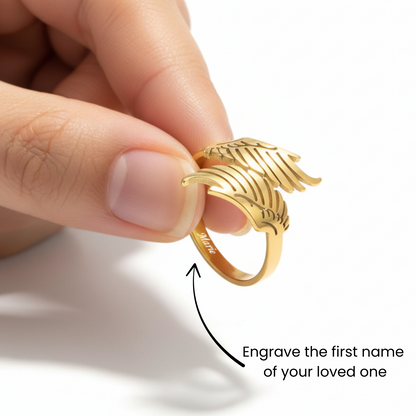 Anello regolabile "Ali d'angelo"