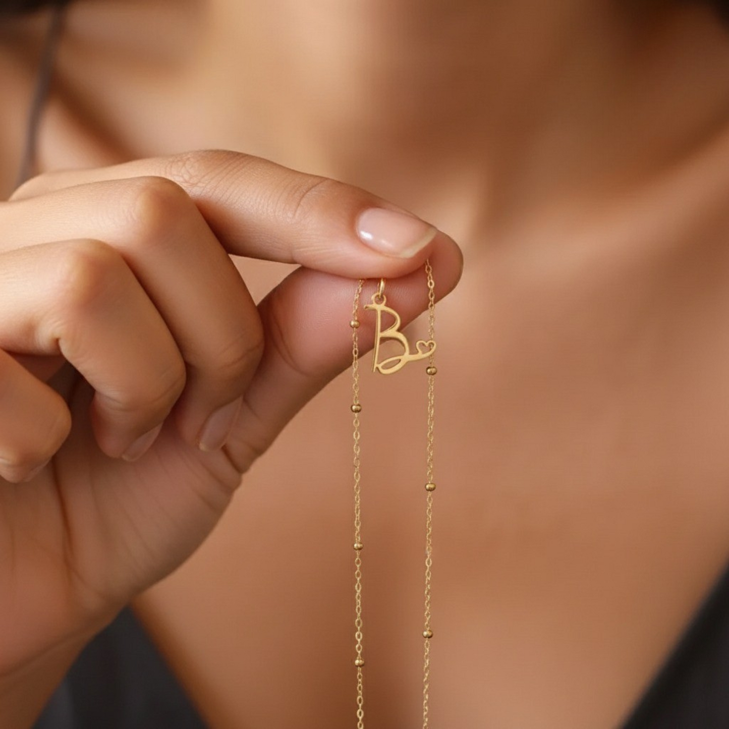 Collana con Iniziale "Cuore Amore"