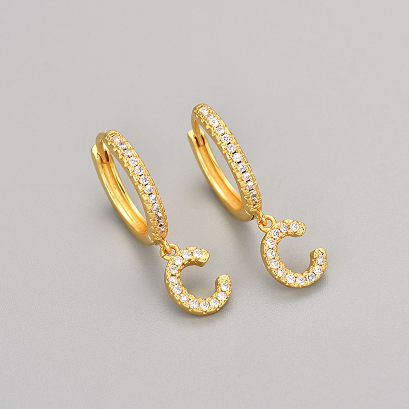 Orecchini con Iniziali "Cristallo"