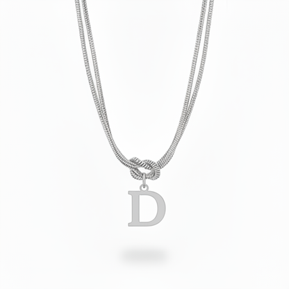 Collana con Iniziale "Nodo Alfabeto"
