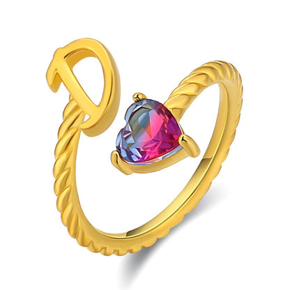 Anello regolabile con nome "Coda di sirena"