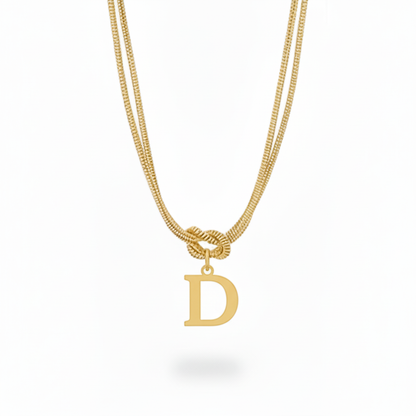 Collana con Iniziale "Nodo Alfabeto"