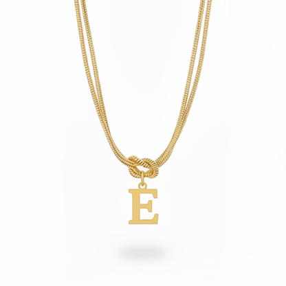 Collana con Iniziale "Nodo Alfabeto"