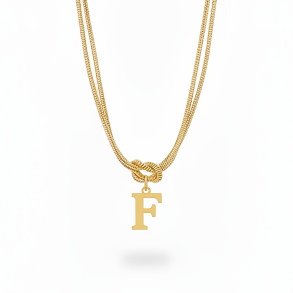 Collana con Iniziale "Nodo Alfabeto"