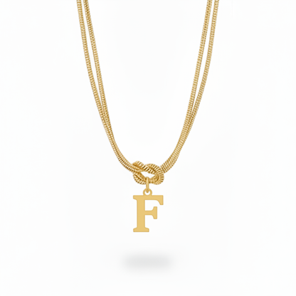 Collana con Iniziale "Nodo Alfabeto"