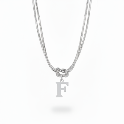 Collana con Iniziale "Nodo Alfabeto"