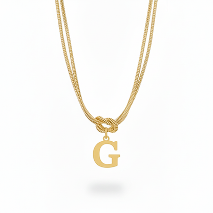 Collana con Iniziale "Nodo Alfabeto"