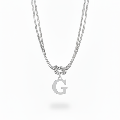 Collana con Iniziale "Nodo Alfabeto"