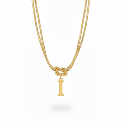 Collana con Iniziale "Nodo Alfabeto"