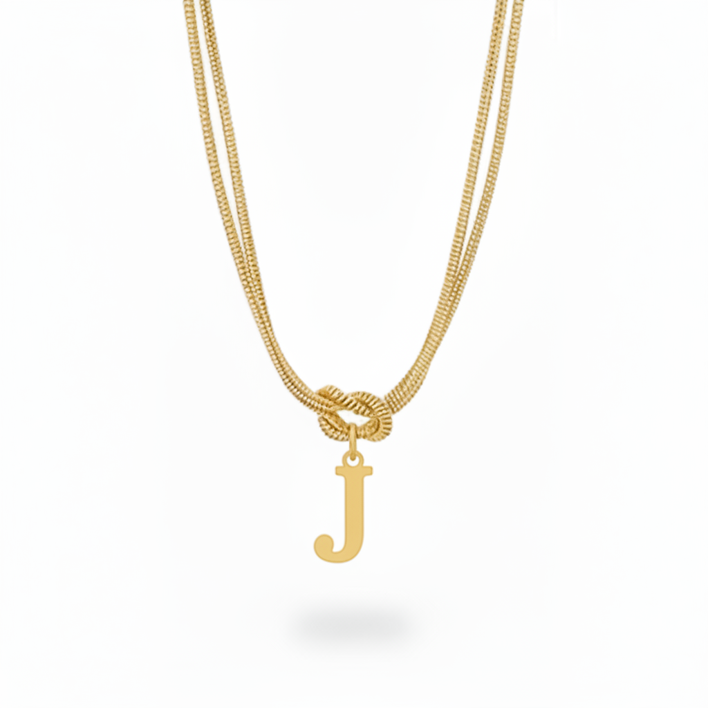 Collana con Iniziale "Nodo Alfabeto"