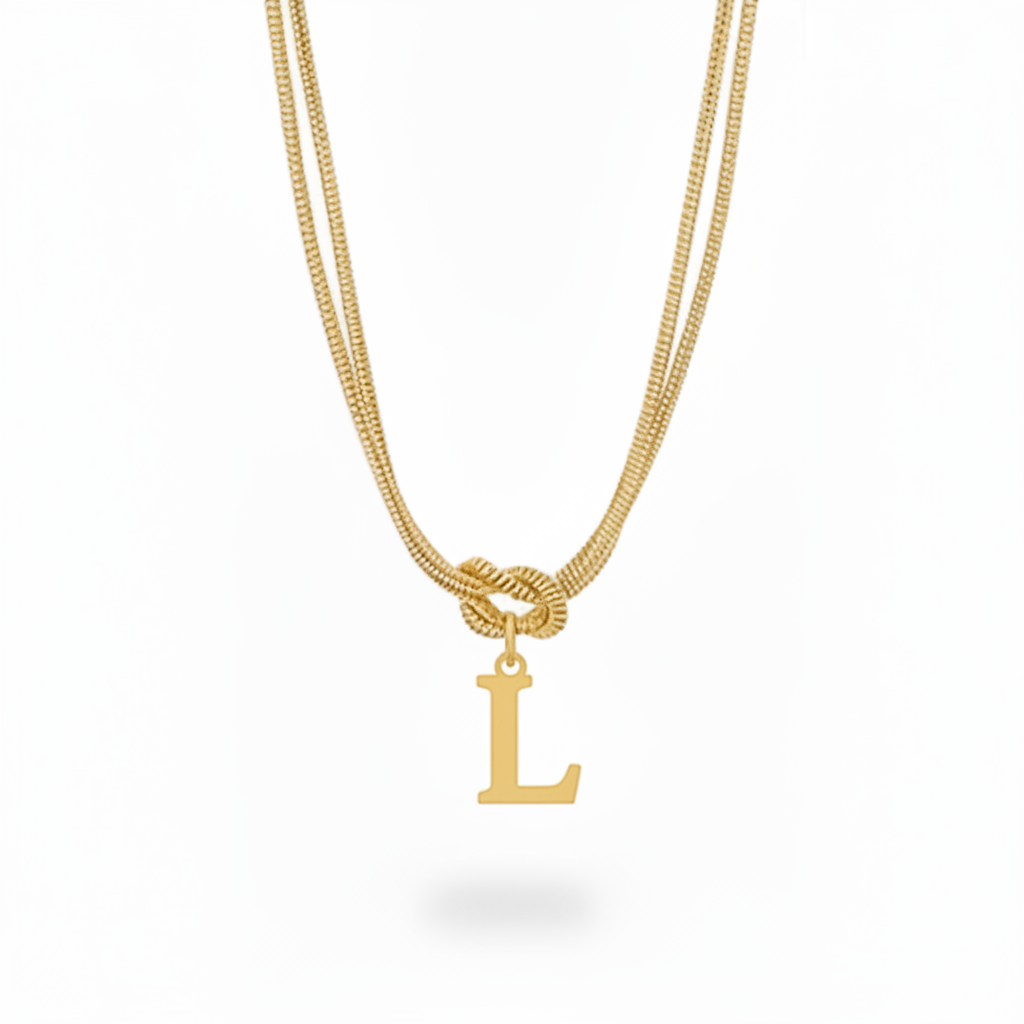 Collana con Iniziale "Nodo Alfabeto"