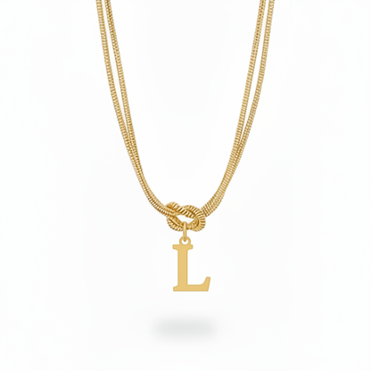 Collana con Iniziale "Nodo Alfabeto"