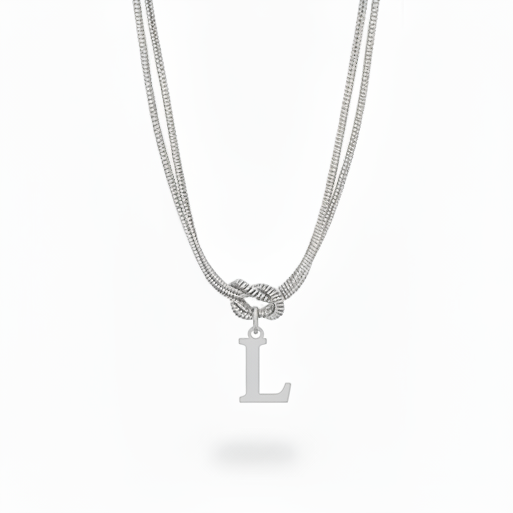 Collana con Iniziale "Nodo Alfabeto"