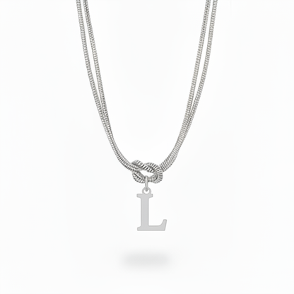 Collana con Iniziale "Nodo Alfabeto"