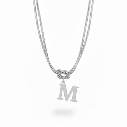 Collana con Iniziale "Nodo Alfabeto"
