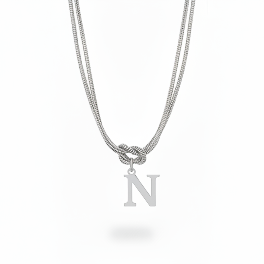 Collana con Iniziale "Nodo Alfabeto"
