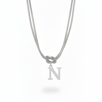 Collana con Iniziale "Nodo Alfabeto"