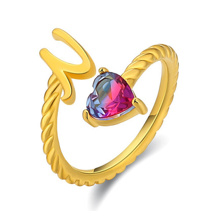 Anello regolabile con nome "Coda di sirena"