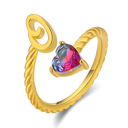 Anello regolabile con nome "Coda di sirena"
