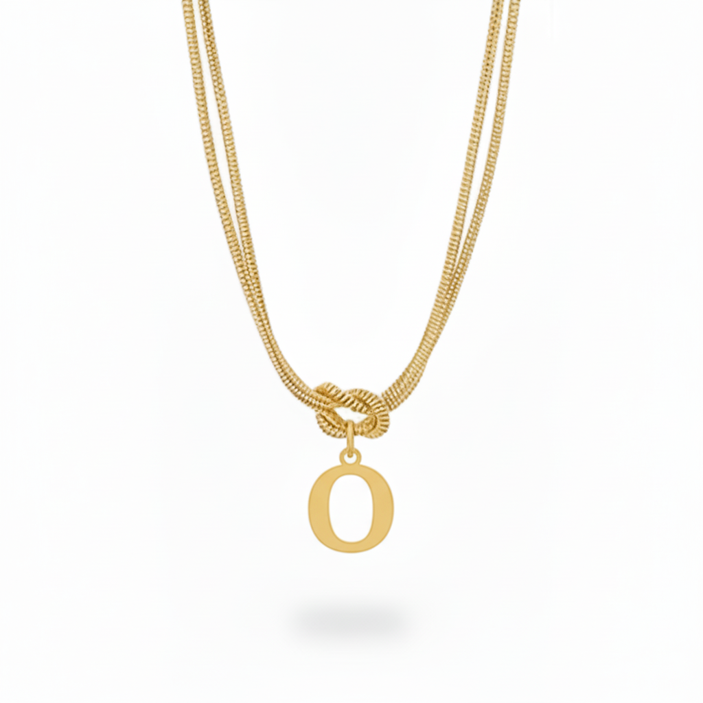 Collana con Iniziale "Nodo Alfabeto"